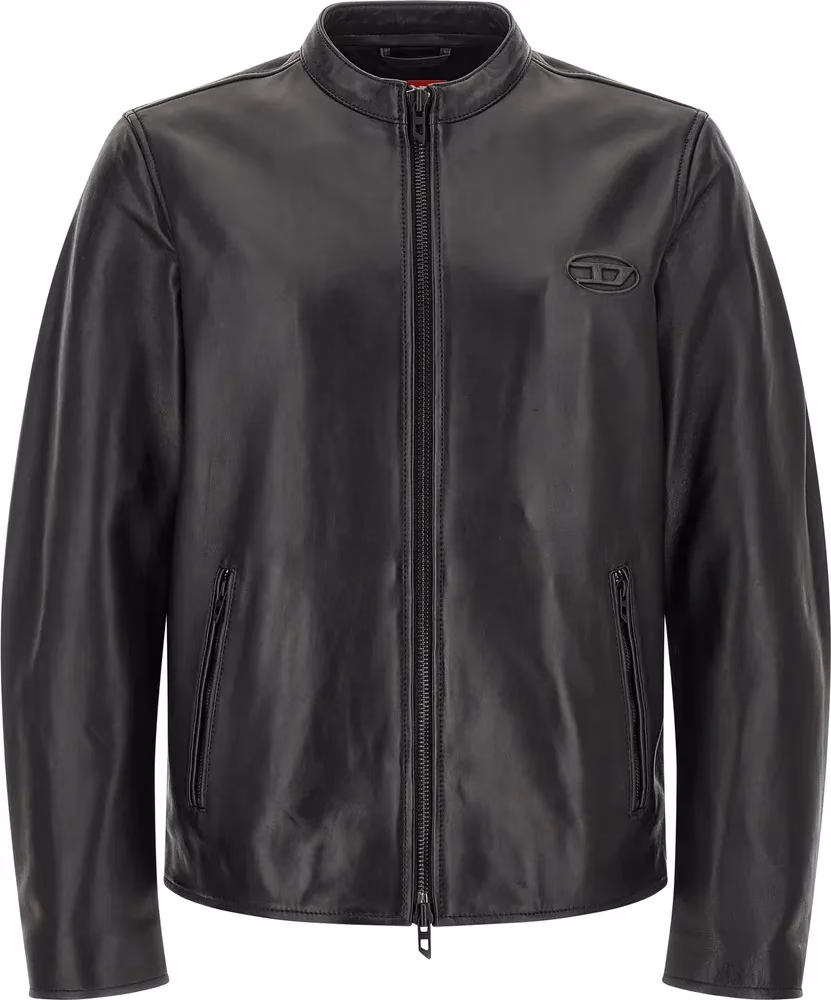 Diesel Black Lamb Leather Leather Jacket