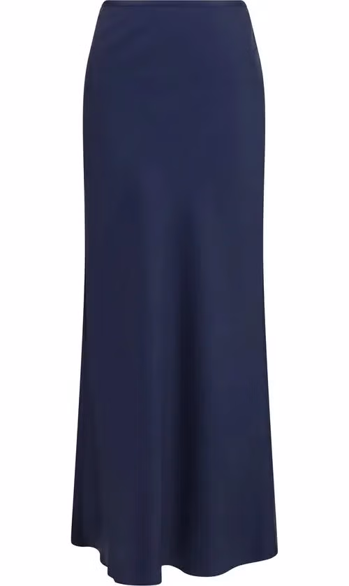 Loulou De Saison Blue Silk Long Skirt