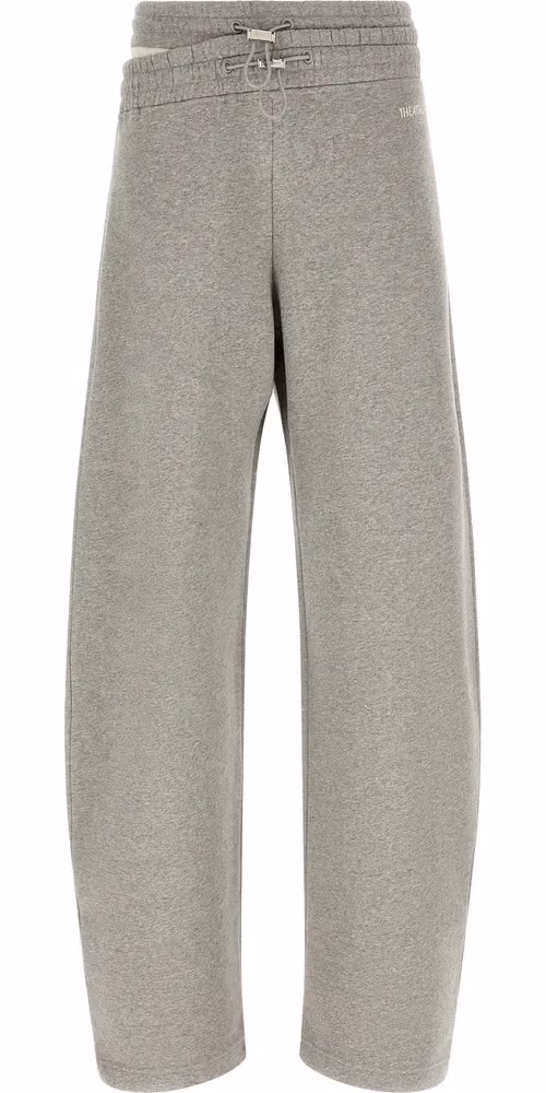 The Attico Gray Cotton Casual Pants