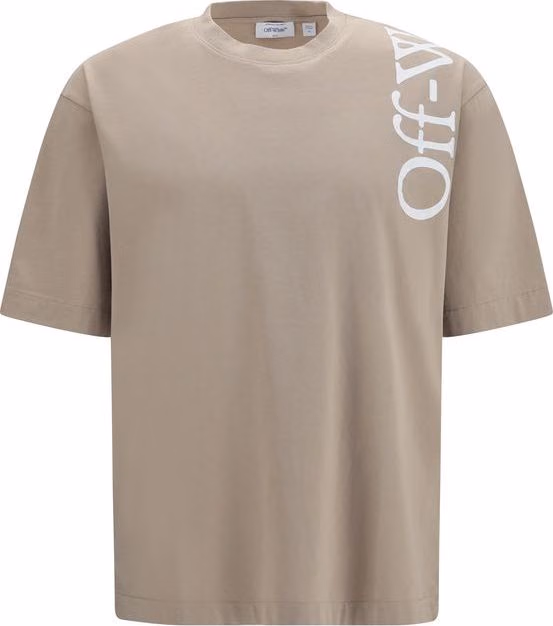Off-White Beige Cotton T-Shirt
