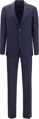 Blue Wool Oves Aries Two-Piece Suit