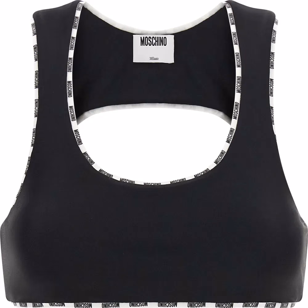 Moschino Bicolor Polyamide Sport Bra
