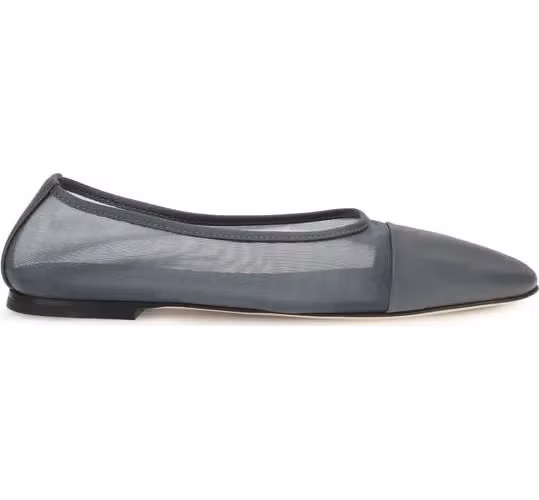 Dear Frances Gray Calf Leather Bos Taurus Ballet Flats