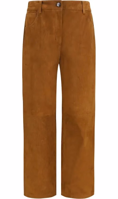 Magda Butrym Brown Lambskin Pants
