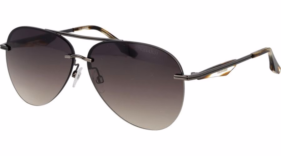 Trussardi Gray Metal Sunglasses
