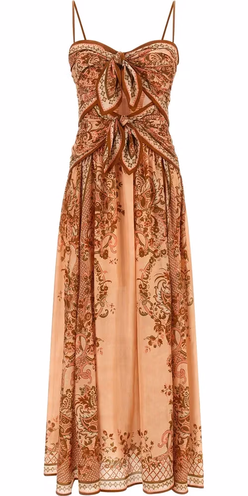 Zimmermann Multicolor Silk Midi Dress