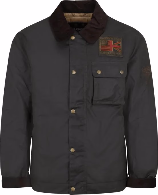 Barbour International Bicolor Cotton Full-Length Jacket