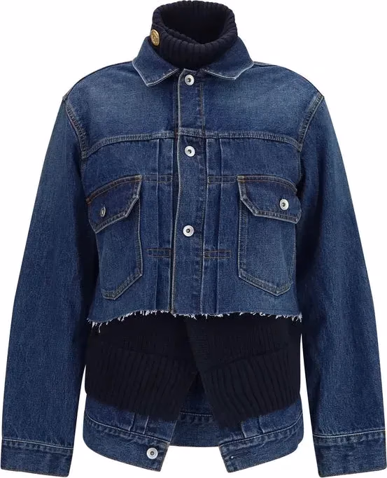 Sacai Blue Cotton Denim Jacket