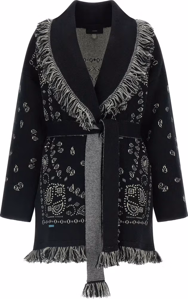 Alanui Black Cashmere Cardigan