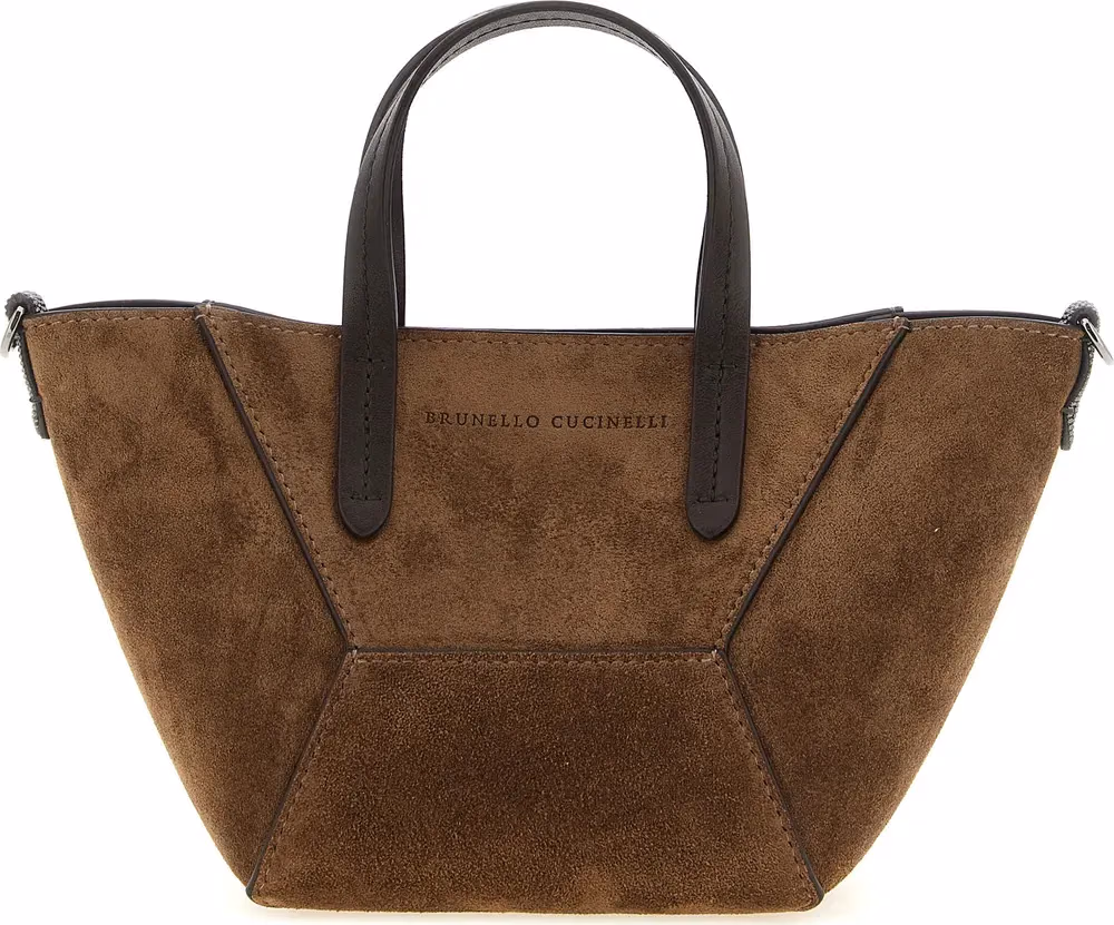 Brunello Cucinelli Brown Calfskin Handbag