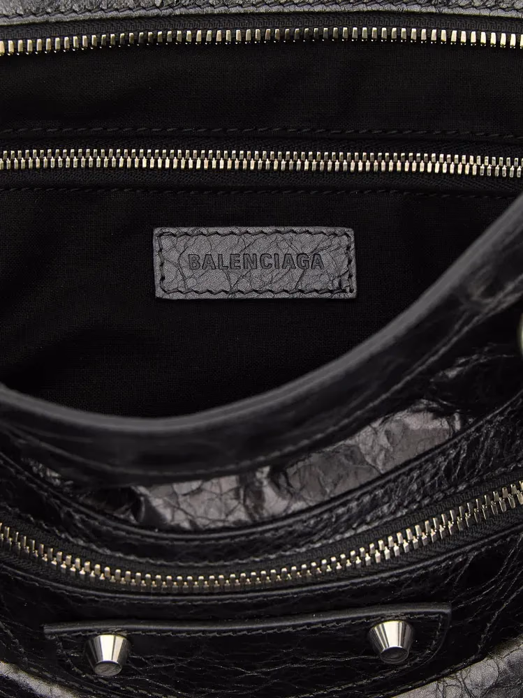 Balenciaga Silver Lamb Leather Handbag