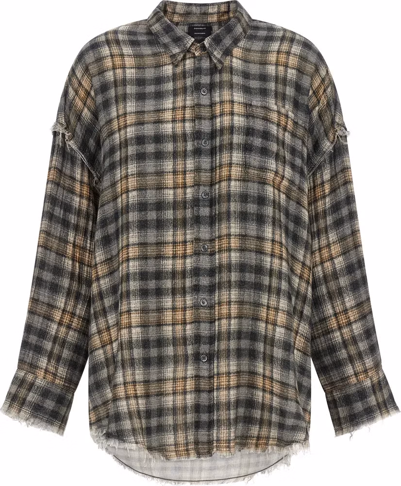 R13 Gray Cotton Blouse
