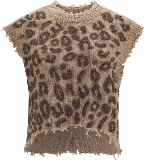 R13 Beige Cashmere Sleeveles Sweater