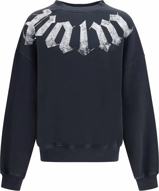 Palm Angels Black Cotton Sweatshirt