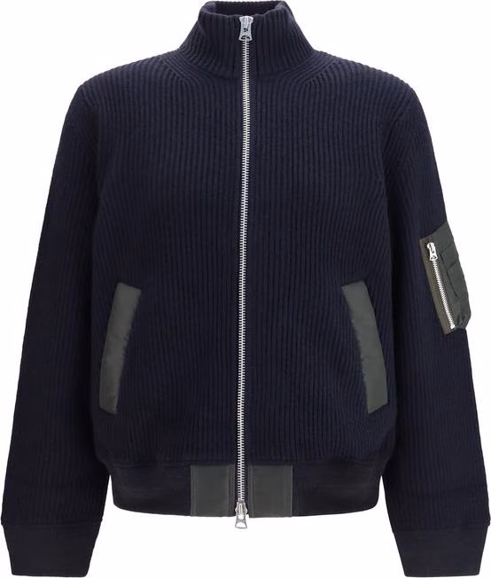 Sacai Blue Wool Oves Aries Sweatshirt