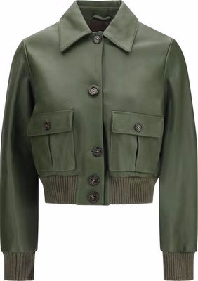 Bicolor Leather Leather Jacket