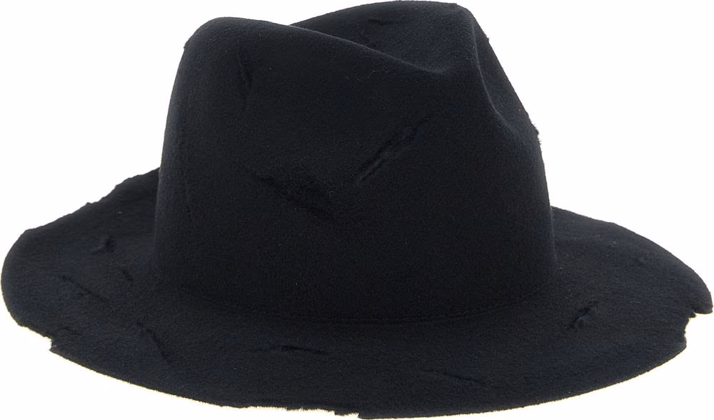 Yohji Yamamoto Black Wool Fedora