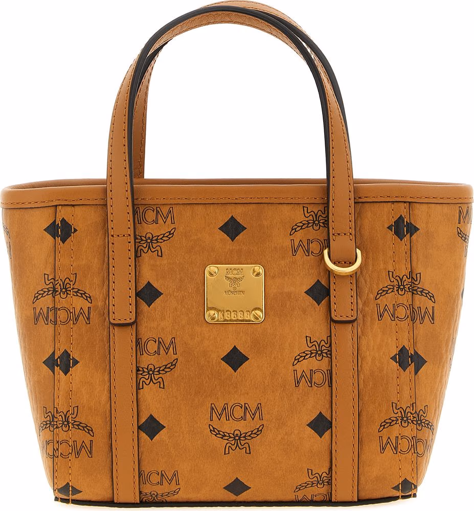 MCM Brown Polyethylene Tote Bag