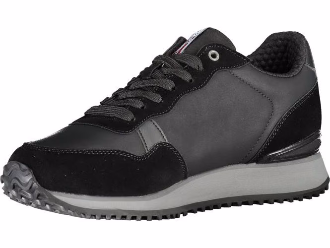 Napapijri Sleek Black Contrast Lace Sneakers