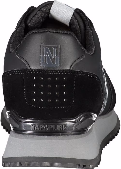 Napapijri Sleek Black Contrast Lace Sneakers