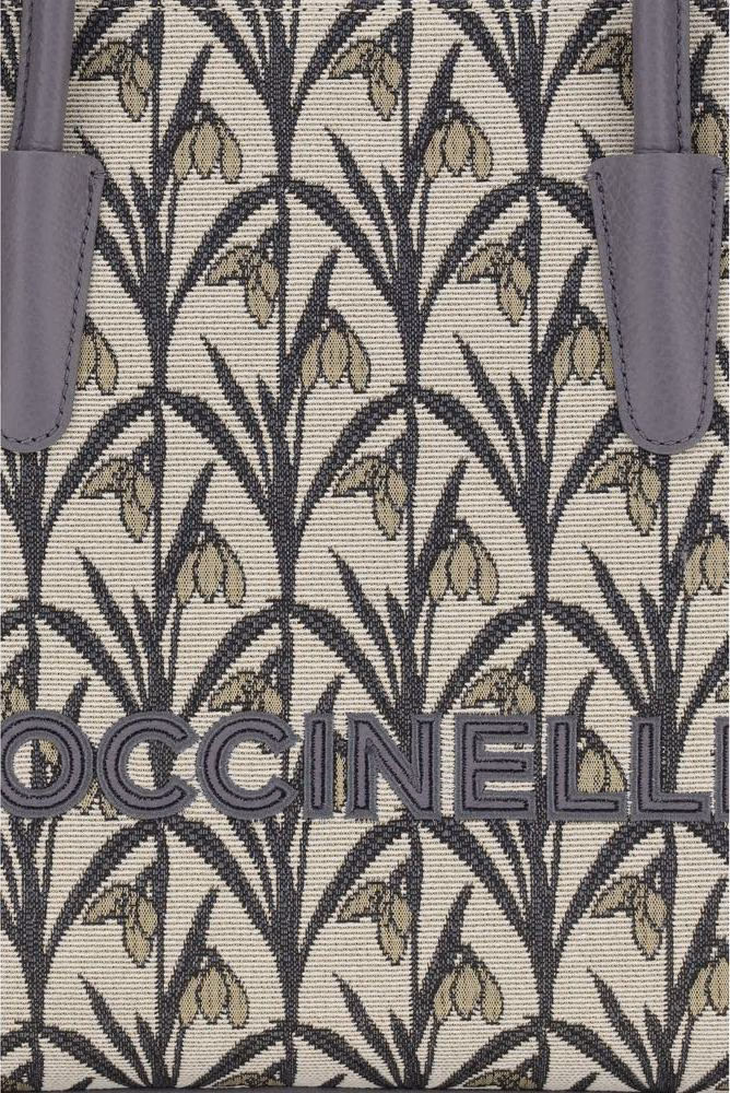 Coccinelle Gray Fabric Shoulder Bag