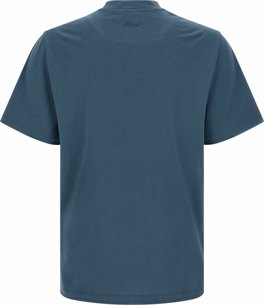 Brioni Blue Cotton T-Shirt