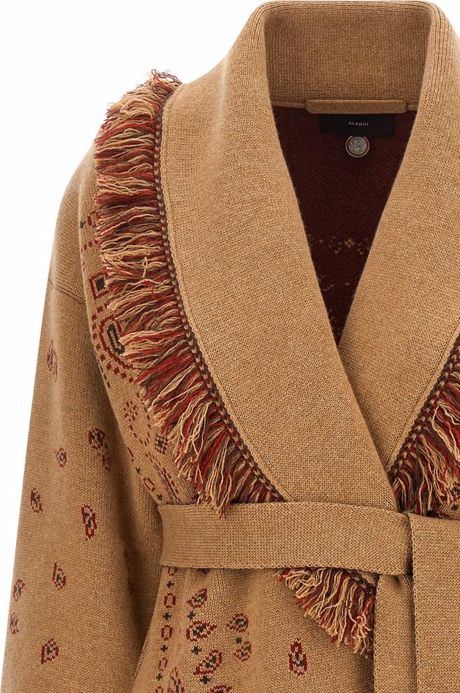 Alanui Beige Cashmere Cardigan