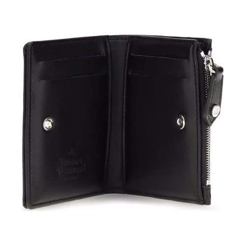 Vivienne Westwood Black Calf Leather Bos Taurus Wallet