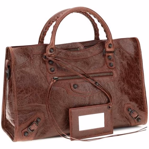 Balenciaga Bordeaux Lamb Ovis Aries Aries Handbag
