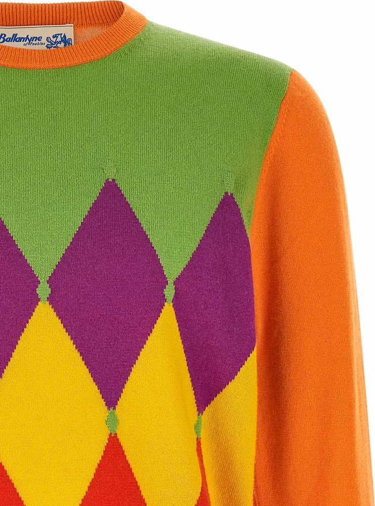 Ballantyne Orange Cashmere Cardigan