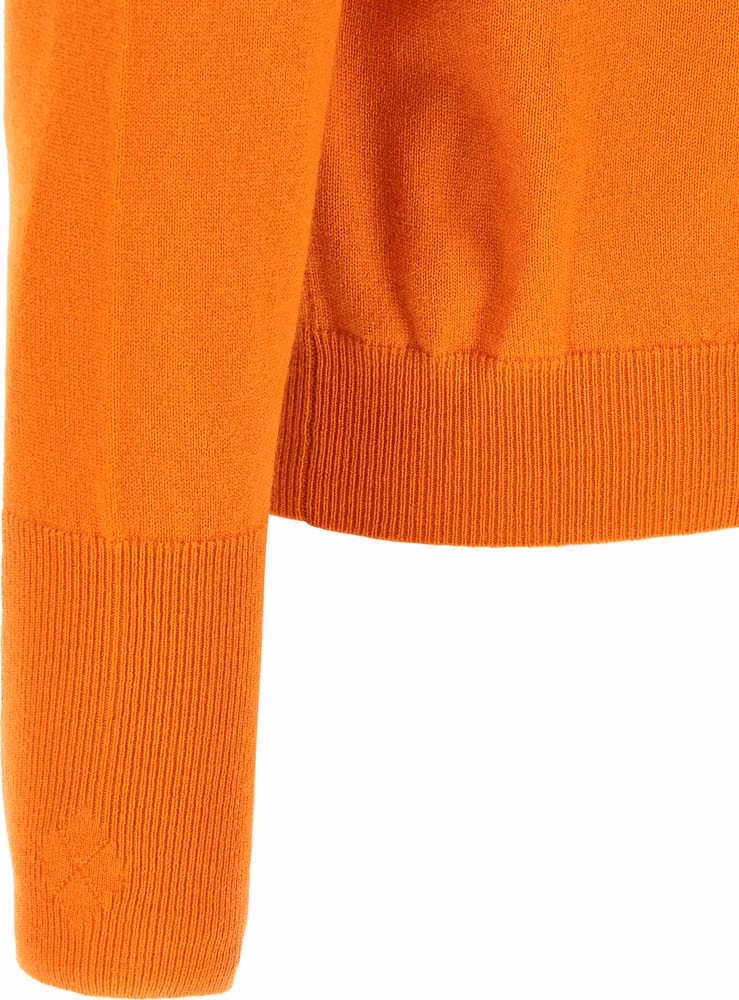 Ballantyne Orange Cashmere Cardigan