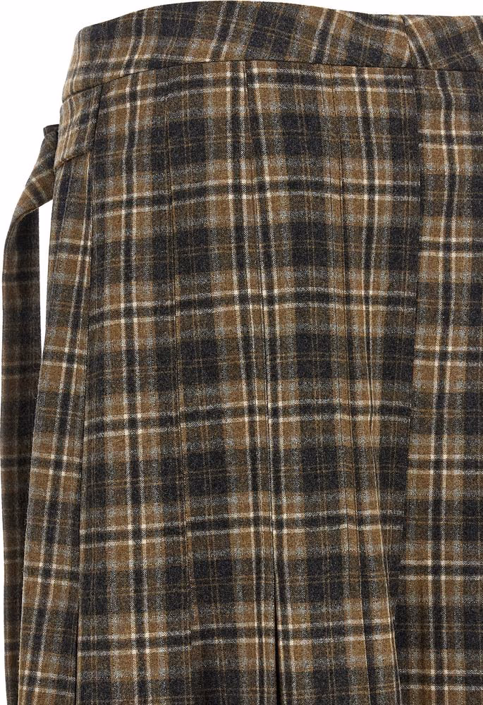 Brunello Cucinelli Brown Virgin Wool Mini Skirt