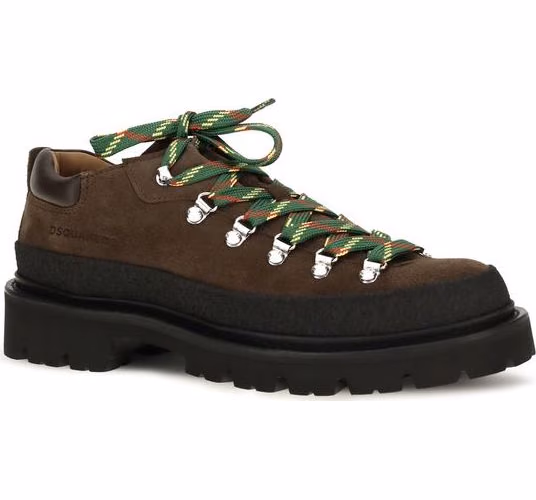 Dsquared² Brown Calf Leather Bos Taurus Lace-Up Boots