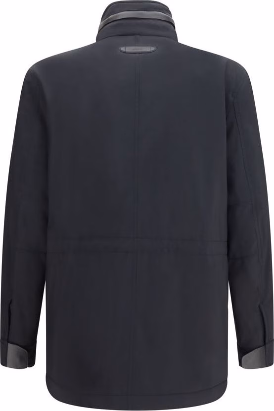 Brioni Blue Wool Oves Aries Full-Length Jacket