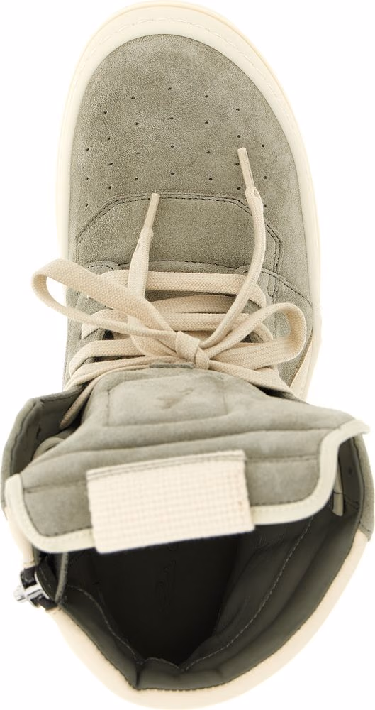 Rick Owens Bicolor Calfskin Athletic Sneakers