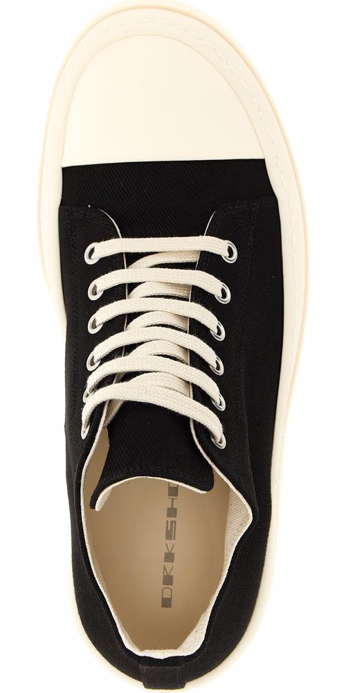 DRKSHDW Black Cotton Chunky Sneakers