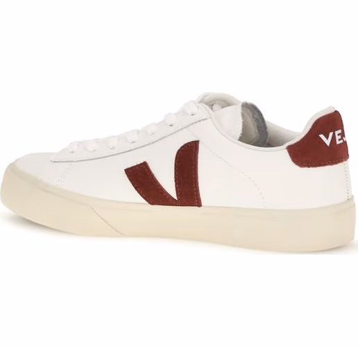 Veja White Calf Leather Bos Taurus Low Top Sneakers