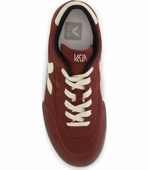 Veja Bordeaux Suede Leather Low Top Sneakers