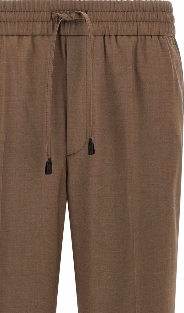 Brioni Brown Wool Casual Pants