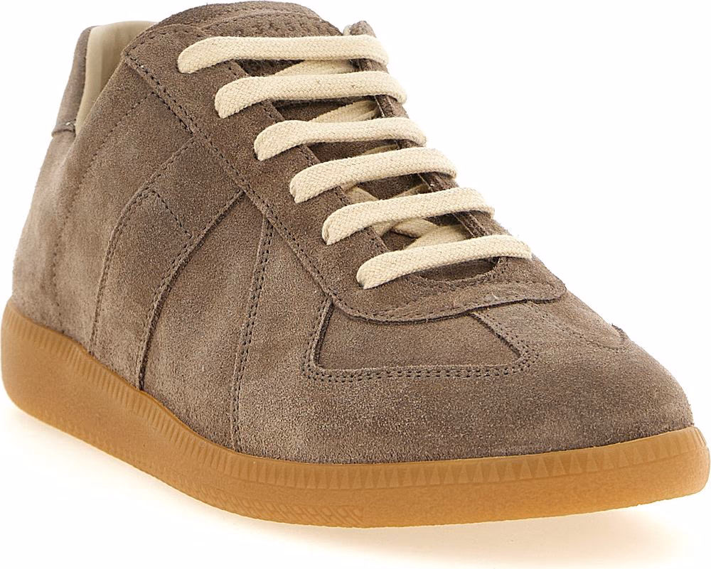 Maison Margiela Beige Calfskin Low Top Sneakers