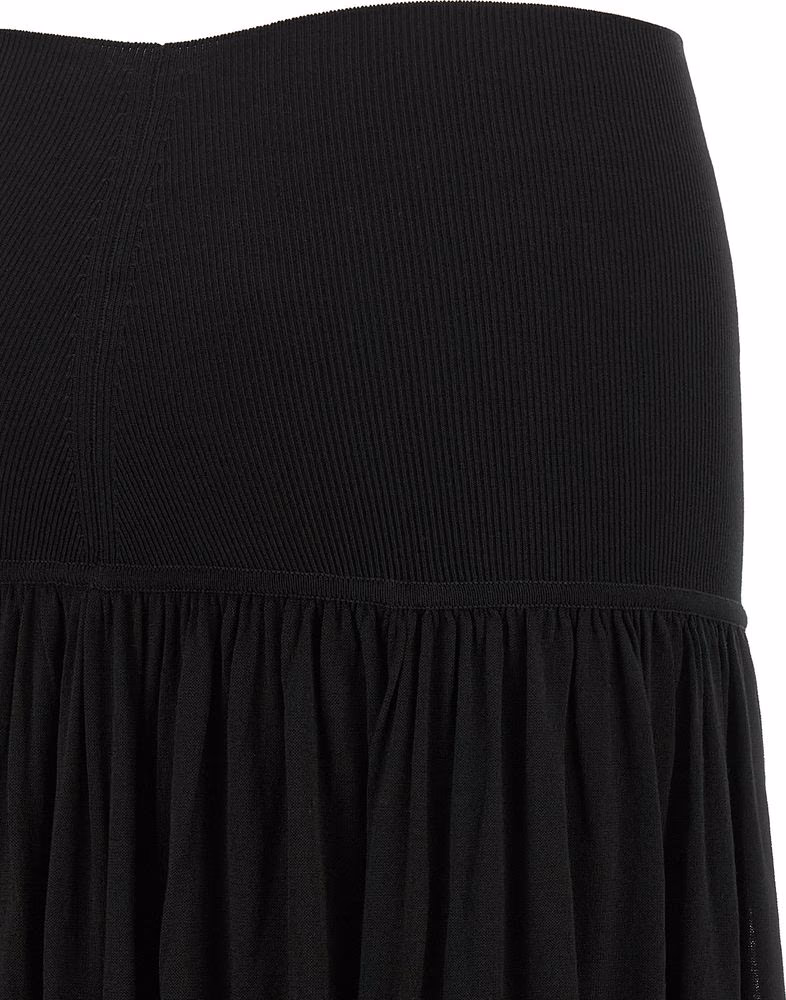Zimmermann Black Lyocell Mini Skirt