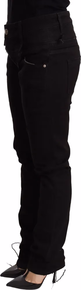 Acht Black Low Waist Skinny Denim Jeans Trouser