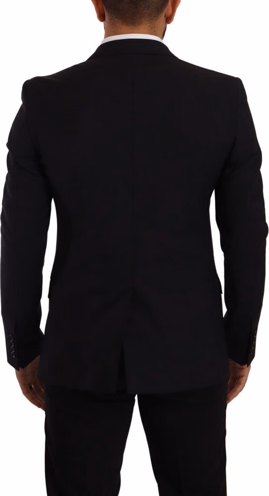 Dolce & Gabbana Black Slim Fit Vest 2 Button MARTINI Blazer