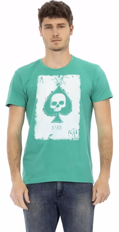 Trussardi Action Green Cotton Men T-Shirt