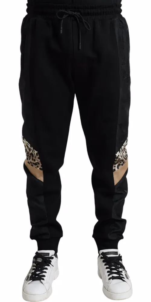 Dolce & Gabbana Black Cotton Slim Stretch Jogger Pants