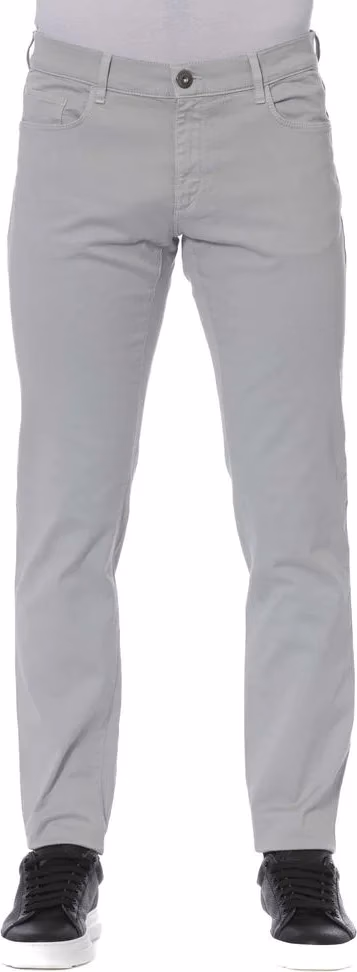 Trussardi Jeans Gray Cotton Men Jeans