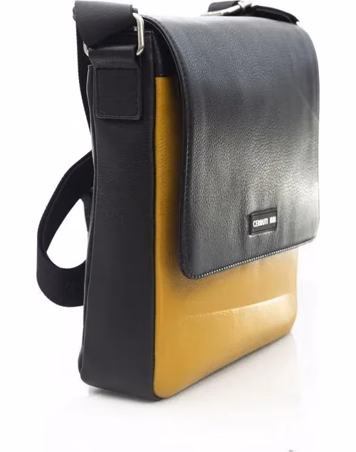Cerruti 1881 Yellow Leather Men Crossbody Bag