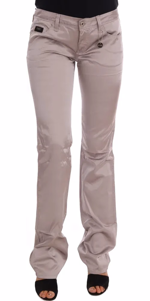 Costume National Beige Cotton Slim Fit Jeans