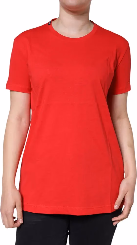 Dolce & Gabbana Red Cotton Crew Neck Short Sleeve Tee T-shirt