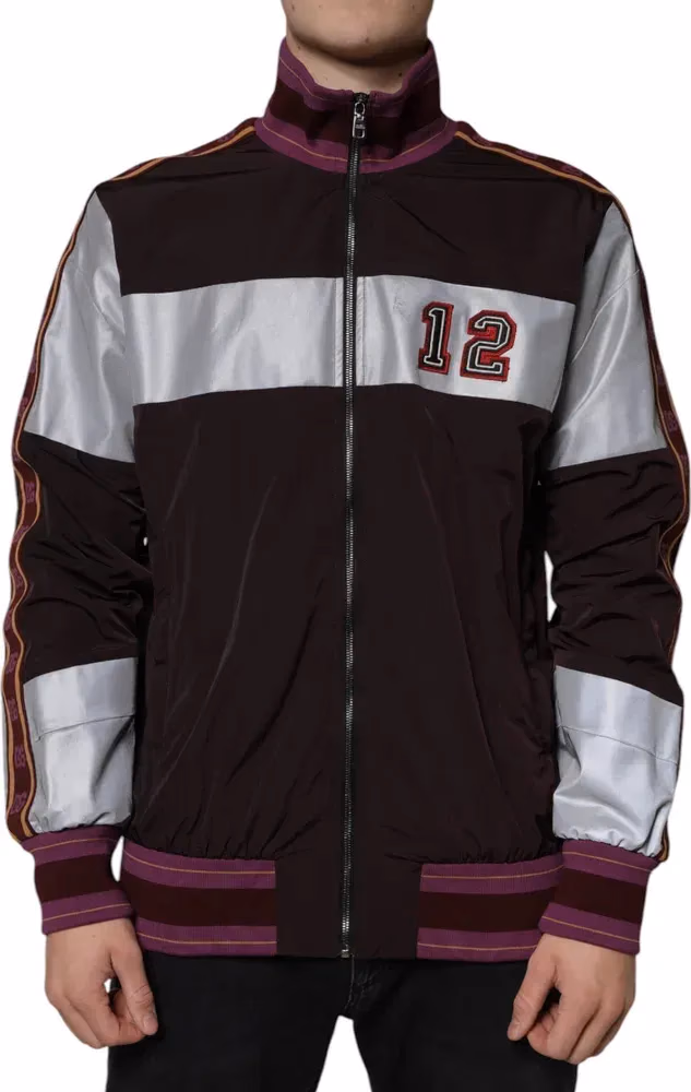 Dolce & Gabbana Multicolor Full Zip Jersey Men Bomber Jacket